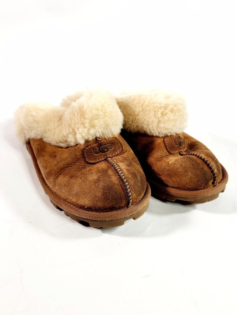 UGG Classic Brown Shearling Lined Slippers